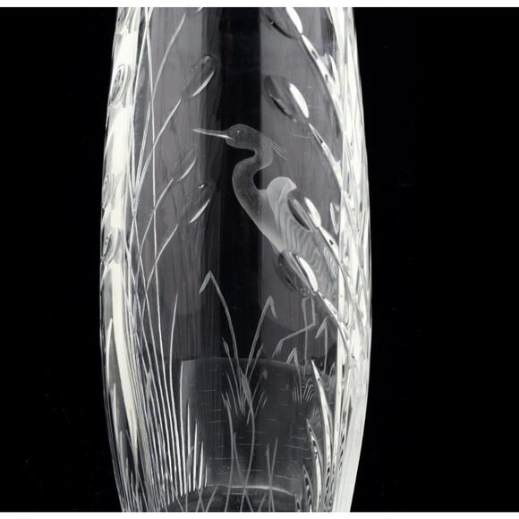 Michael Morrissey for Waterford, Egret in the Reeds Crystal Vase | 305 of 2500 - Picture 4 of 10